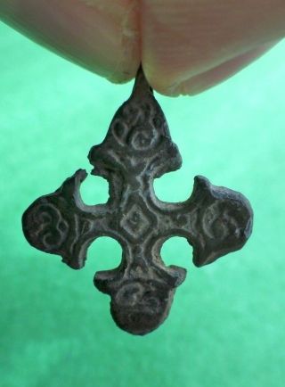 Viking Kievan Rus Decorative Cross Pendant photo