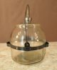 Vintage Kerosene Coal Oil Heater Stove Glass Tank Jar Jug With Lid 8 