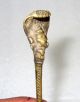 1800 ' S Antique Old Rare Brass Hand Carved Hindu God Ganesha Figurine Holy Spoon India photo 5