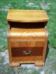 Antique Art Deco Waterfall Nightstand End Table Stand Cabinet Walnut C 1920 - 30 ' S 1900-1950 photo 4