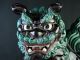 B9302:japanese Old Kutani - Ware Colored Dragon Sculpture Big Lion Statue Other Japanese Antiques photo 9