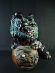 B9302:japanese Old Kutani - Ware Colored Dragon Sculpture Big Lion Statue Other Japanese Antiques photo 1