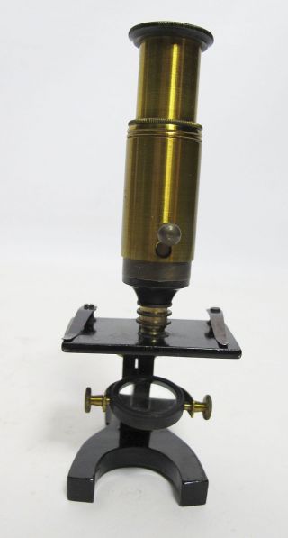 Antique 1907 Diminutive Magnification Microscope/lab Equpment W/ Wooden Case Yqz photo
