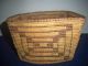 Antique Western Native American Indian Pima Hand Woven Rare Square Form Basket Native American photo 3