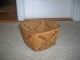 Antique Western Native American Indian Pima Hand Woven Rare Square Form Basket Native American photo 6