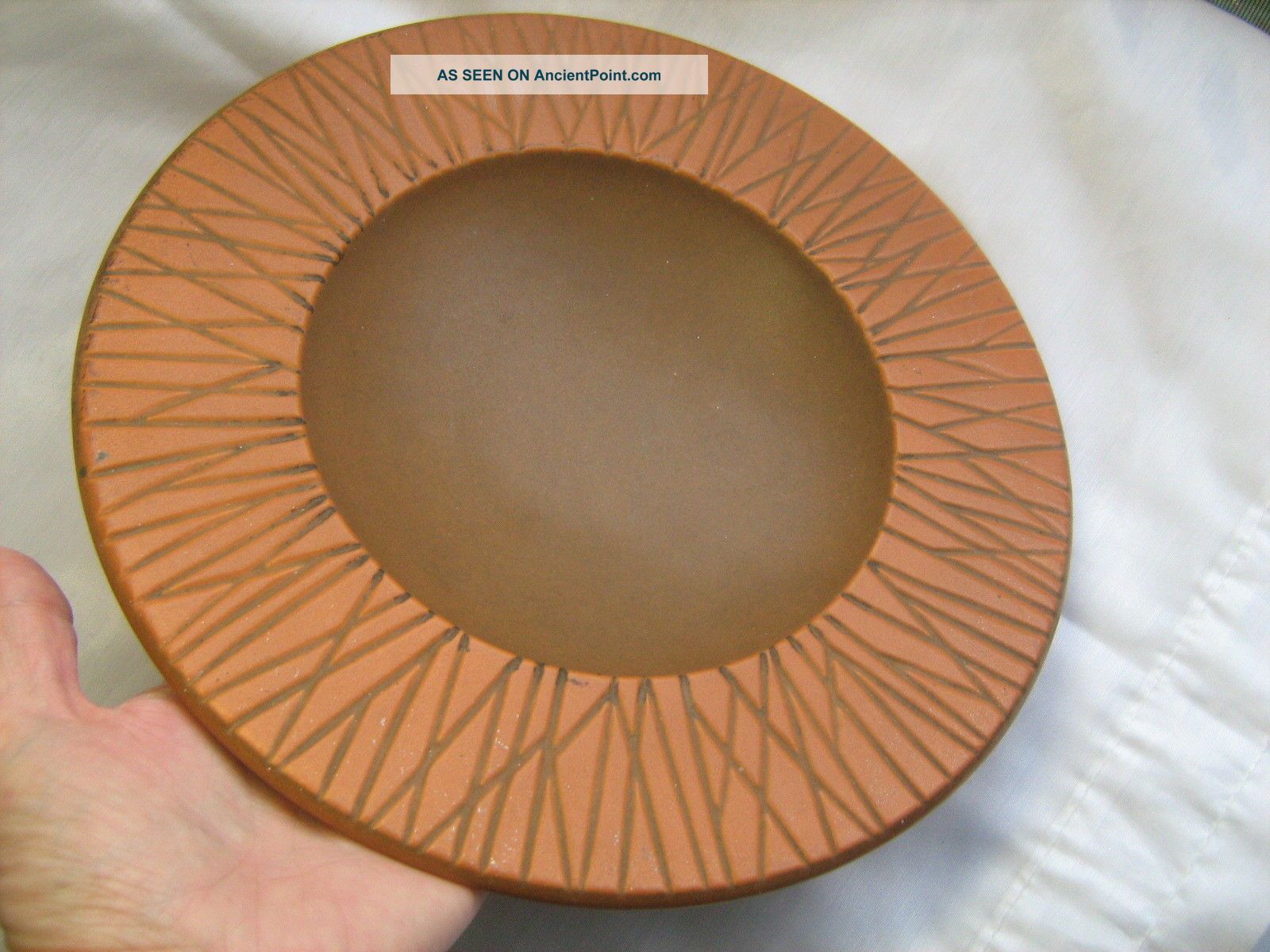 Mid - Century Modern Hyalyn Art Pottery Wide Rim Low Bowl Modernist Abstract Mid-Century Modernism photo