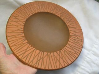 Mid - Century Modern Hyalyn Art Pottery Wide Rim Low Bowl Modernist Abstract photo