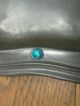 Antique Liberty Pewter Tray With Four Peacock Blue Enamels 01009,  27cm Diameter Arts & Crafts Movement photo 4