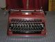 Special Wrinkle Paint Burgundy Maroon Olympia Sm2 Typewriter 1950s - Typewriters photo 1