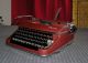 Special Wrinkle Paint Burgundy Maroon Olympia Sm2 Typewriter 1950s - Typewriters photo 2