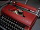 Special Wrinkle Paint Burgundy Maroon Olympia Sm2 Typewriter 1950s - Typewriters photo 8