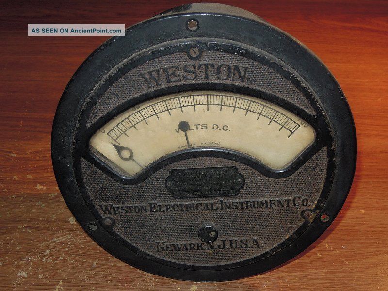 Antique Weston Electrical Instrument Co Newark Nj Volts Dc Gauge Model 24 Other Mercantile Antiques photo