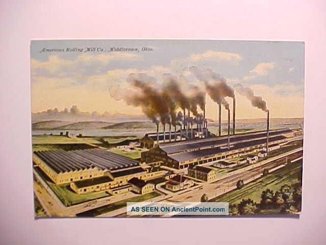 1912 Postcard View Of Middletown Ohio Armco American Rolling Mill Co.  Vg, Other Mercantile Antiques photo