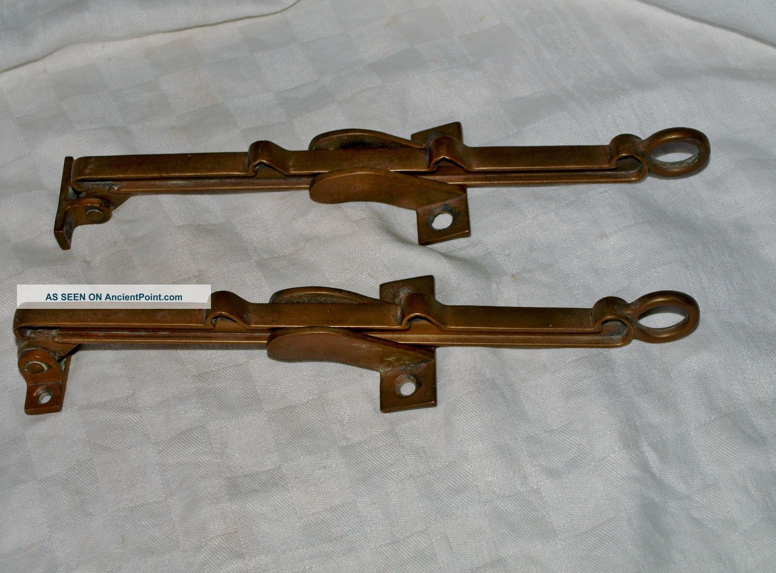 2 Luxfer All - In - One Reclaimed Brass Window Casement Lever Handles Bar Stay Windows, Sashes & Locks photo