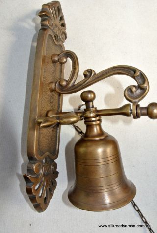 Lovely Front Door Bell Pull Chain Solid Brass Old Style 8.  1/2 
