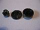 3 Unique Antique Black Glass With Metalic Luster Buttons Buttons photo 1