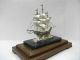 The Sailboat Of Silver Of Japan.  186g/ 6.  55oz.  3masts.  Japanese Antique. Other Antique Sterling Silver photo 2
