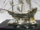 The Sailboat Of Silver Of Japan.  186g/ 6.  55oz.  3masts.  Japanese Antique. Other Antique Sterling Silver photo 6