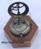 Brass Push Button Direction Sundial Compass - Pocket Sundial Compass Gift Item. Compasses photo 3