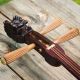 Antique 19thc Chinese Lute Sanxian Rosewood Snake String Music Instrument Guitar String photo 4
