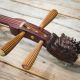Antique 19thc Chinese Lute Sanxian Rosewood Snake String Music Instrument Guitar String photo 6