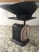 Vintage Antique Black - Finish Stamped Steel Counter - Top Scale And Pan C.  1920 ' S Scales photo 2