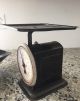 Vintage Antique Black - Finish Stamped Steel Counter - Top Scale And Pan C.  1920 ' S Scales photo 8