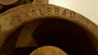 Rare Carlsbad Sho 7 Primitive Wood Hat Block Millinery Form Mold photo