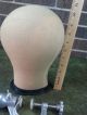 Vintage Table Mount Millinery Canvas Mannequin Head Block Hat Wig Stand Industrial Molds photo 1