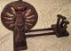 Antique Red Wooden Spinning Wheel Traditional Floor Tabletop Charkha India India photo 9