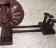 Antique Red Wooden Spinning Wheel Traditional Floor Tabletop Charkha India India photo 10
