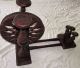 Antique Red Wooden Spinning Wheel Traditional Floor Tabletop Charkha India India photo 11