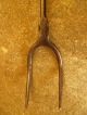 Antique Pa Early 1800s Decorated Hand Wrought Iron Flesh Hearth Fork Folk Art Primitives photo 4
