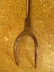 Antique Pa Early 1800s Decorated Hand Wrought Iron Flesh Hearth Fork Folk Art Primitives photo 7