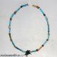 Scarce Egyptian Faience Blue & Glass Beads Necklace 700 - 500 Bc Roman photo 1