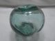 Vintage Glass Fishing Float Squished Textured Japanese 2.  75 