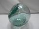 Vintage Glass Fishing Float Squished Textured Japanese 2.  75 