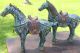 Fine Antique Vintage Pair Chinese Cloisonne Horses Statue Figures Censer Incense Burners photo 6
