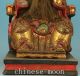Delicate Chinese Old Wood Handmade Carved God Of Wealth Buddha Collect Statue Other Antique Chinese Statues photo 4