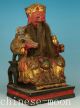 Delicate Chinese Old Wood Handmade Carved God Of Wealth Buddha Collect Statue Other Antique Chinese Statues photo 6