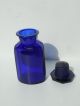 Cobalt Blue Apothecary Pharmacy Facet Crystal Glass Bottle - Ferr Sulfuric Bottles & Jars photo 1