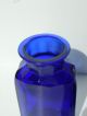 Cobalt Blue Apothecary Pharmacy Facet Crystal Glass Bottle - Ferr Sulfuric Bottles & Jars photo 3