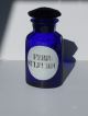 Cobalt Blue Apothecary Pharmacy Facet Crystal Glass Bottle - Ferr Sulfuric Bottles & Jars photo 5