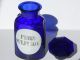 Cobalt Blue Apothecary Pharmacy Facet Crystal Glass Bottle - Ferr Sulfuric Bottles & Jars photo 6
