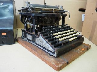 Antique Typewriter Smith Premier 1 Y/1889 W/case  Ecrire Escribir Scrivere photo