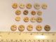 18 Antique Bone Underwear Buttons Civil War Reenactment 2 Hole Big Eyes Buttons photo 1