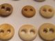 18 Antique Bone Underwear Buttons Civil War Reenactment 2 Hole Big Eyes Buttons photo 4