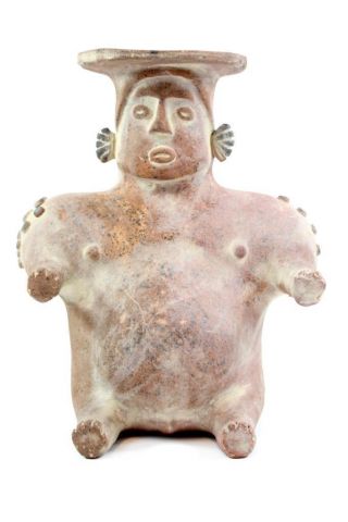 Huge Antique Pre Columbian Sculpture Figural Effigy Colima Vessel Statue 3 photo