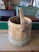 Antique Sugaring Bucket Firkin Tongue And Groove Slats Wood Bands Other Antique Woodenware photo 2