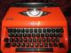 Rare Orange Typewriter Privileg Under License Of Mercedes Made In Italy 70`s Typewriters photo 1